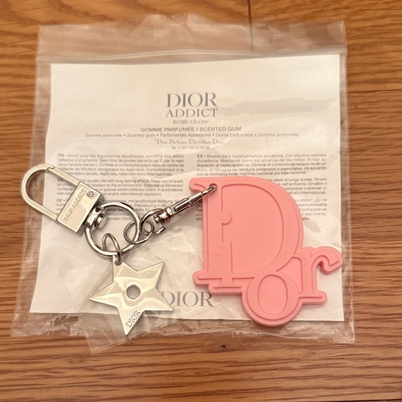 Dior Accessories - Dior Addict Pink Logo Keychain